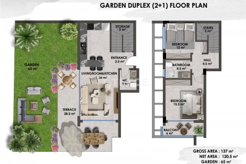 Apartment for sale in Alanya, Antalya, Turkey, 1 bedroom, 56m2, No. 191590 – photo 15