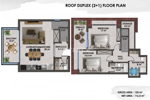 Apartment for sale in Alanya, Antalya, Turkey, 1 bedroom, 56m2, No. 191590 – photo 16