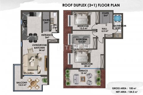 Apartment for sale in Alanya, Antalya, Turkey, 1 bedroom, 56m2, No. 191590 – photo 17