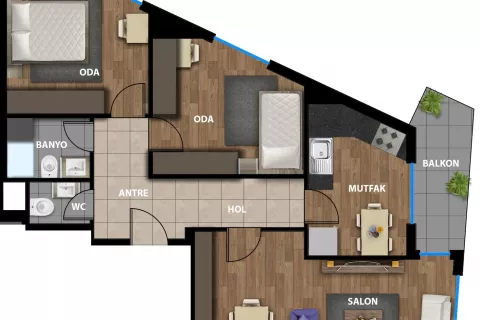 Apartment for sale  in Mugla, Turkey, 2 bedrooms, 110m2, No. 183383 – photo 11