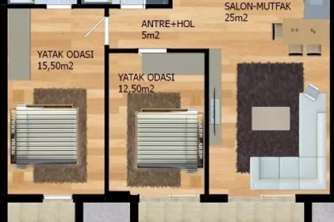 Продажа квартиры в Аланье, Анталье, Турция 2+1, 71м2, №189450 – фото 28