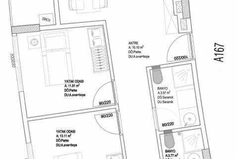 Продажа квартиры  в Аксу, Анталье, Турция 2+1, 111м2, №189513 – фото 18
