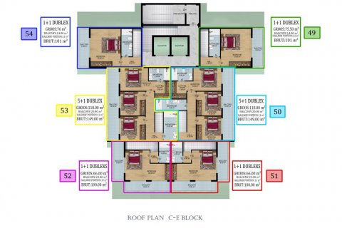 Lägenhet  i Alanya, Antalya, Turkiet Nr. 186233 - 20
