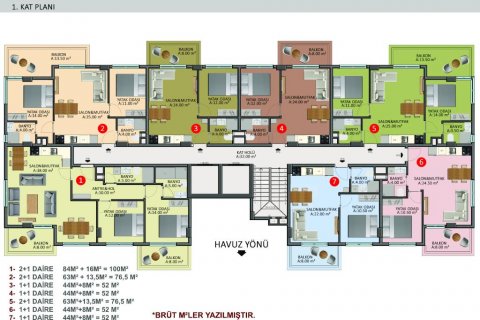 Lejlighed  i Alanya, Antalya, Tyrkiet Nr. 186236 - 26