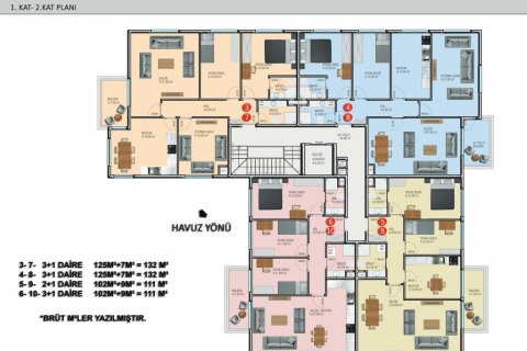 Lejlighed  i Alanya, Antalya, Tyrkiet Nr. 186236 - 28