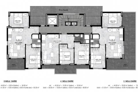 2+1 Lejlighed  i Avsallar, Antalya, Tyrkiet Nr. 189805 - 17