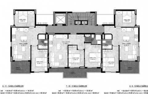 2+1 Lejlighed  i Avsallar, Antalya, Tyrkiet Nr. 189805 - 18