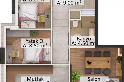 Продажа квартиры  в Мугле, Турция 3+1, 110м2, №183464 – фото 10