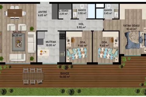 3+1 Wohnung  in Aksu, Antalya, Türkei Nr. 182855 - 12