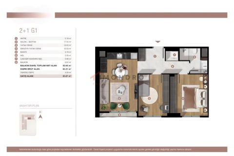 Продажа квартиры  в Стамбуле, Турция 2+1, 81м2, №159911 – фото 15