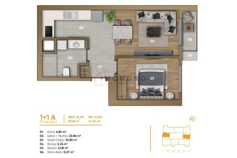 2+1 Lejlighed  i Bagcilar, Istanbul, Tyrkiet Nr. 177449 - 18