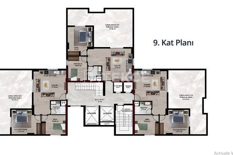 آپارتمان در  Izmir ، ترکیه 3 خوابه ، 120 متر مربع.  شماره 191385 - 2