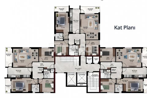 آپارتمان در  Izmir ، ترکیه 3 خوابه ، 120 متر مربع.  شماره 191385 - 8