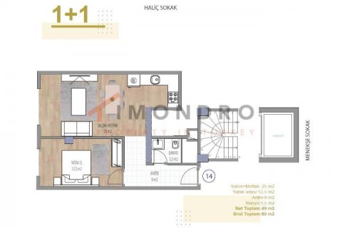 Продажа квартиры в Бейоглу, Стамбуле, Турция 1+1, 60м2, №192567 – фото 8