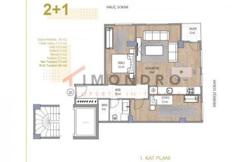 Продажа квартиры в Бейоглу, Стамбуле, Турция 1+1, 60м2, №192567 – фото 6