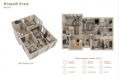 Villa  4+1  Kemer, Antalya, Türkiye №211639 - 14