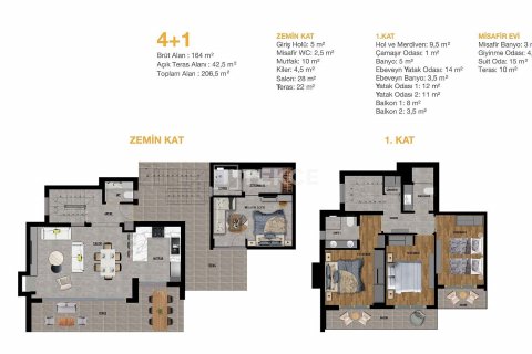 Продажа виллы  в Бодруме, Мугле, Турция 4+1, 206м2, №191680 – фото 15