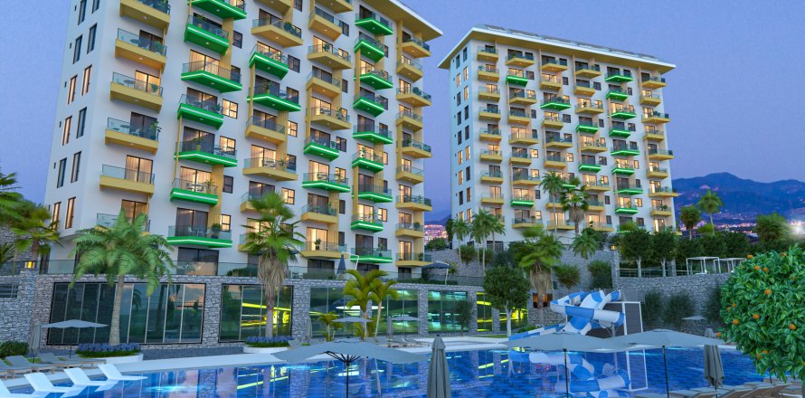 1+1 Lejlighed  i Alanya, Antalya, Tyrkiet Nr. 185525