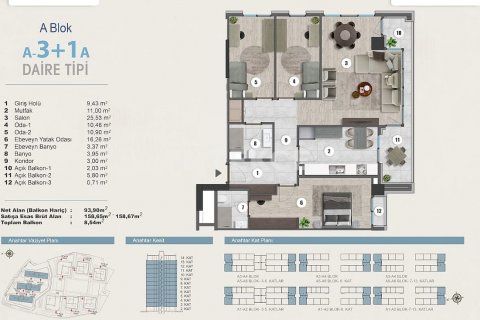 3+1 Leilighet  i Istanbul, Tyrkia Nr. 187057 - 26