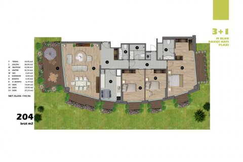 Продажа квартиры в Стамбуле, Турция 4 комн., 250м2, №186194 – фото 27