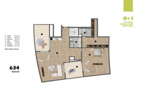 Продажа квартиры в Стамбуле, Турция 4 комн., 250м2, №186194 – фото 29