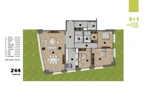 Продажа квартиры в Стамбуле, Турция 4 комн., 250м2, №186194 – фото 26