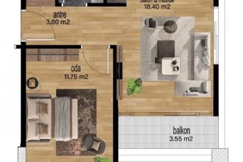 Продажа квартиры  в Мерсине, Турция 2 комн., 65м2, №185974 – фото 18