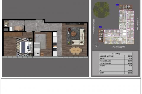 Продажа квартиры  в Стамбуле, Турция 3 комн., 95м2, №186192 – фото 13