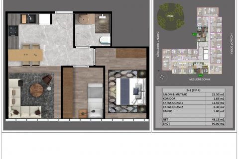 Продажа квартиры  в Стамбуле, Турция 3 комн., 95м2, №186192 – фото 17