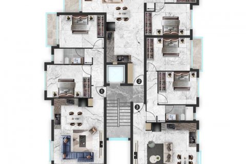 2+1 Leilighet i Uzun 36 City, Famagusta,  Nr. 188184 - 2