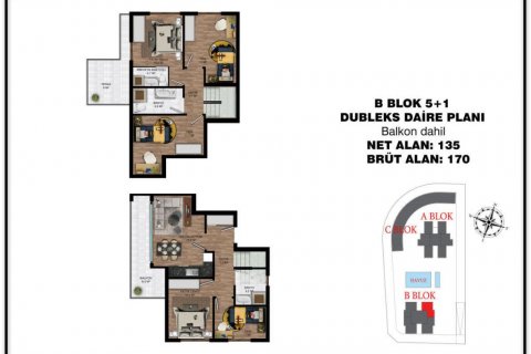 آپارتمان در Antalya ، ترکیه 60 متر مربع. شماره 186277 - 15