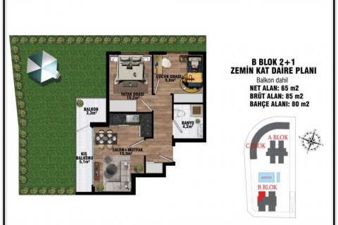 آپارتمان در Antalya ، ترکیه 60 متر مربع. شماره 186277 - 10