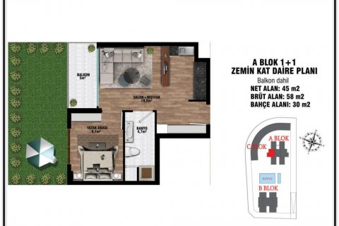 آپارتمان در Antalya ، ترکیه 60 متر مربع. شماره 186277 - 8