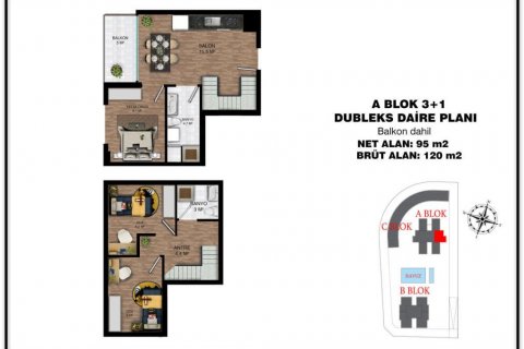 آپارتمان در Antalya ، ترکیه 60 متر مربع. شماره 186277 - 14