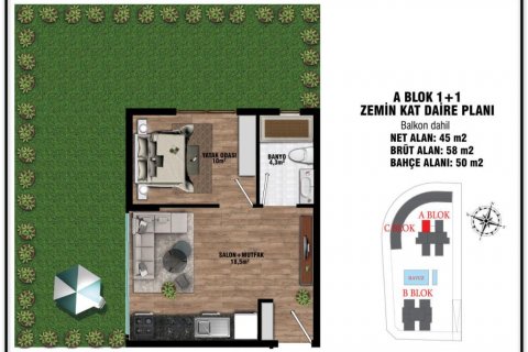 آپارتمان در Antalya ، ترکیه 60 متر مربع. شماره 186277 - 20