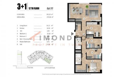 Daire  1+1  Bağcılar, İstanbul, Türkiye №192484 - 19