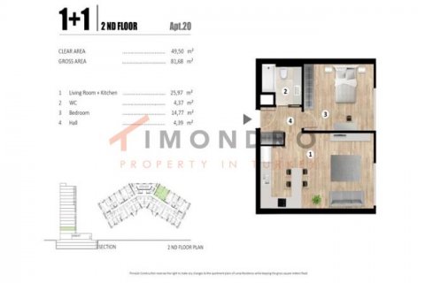 Daire  1+1  Bağcılar, İstanbul, Türkiye №192484 - 16