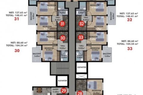 Lägenhet  i Alanya, Antalya, Turkiet Nr. 186248 - 13