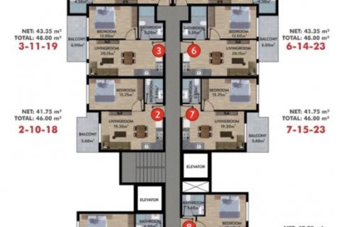 Lägenhet  i Alanya, Antalya, Turkiet Nr. 186248 - 16