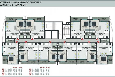 Продажа квартиры  в Аланье, Анталье, Турция 2 комн., 50м2, №186247 – фото 30