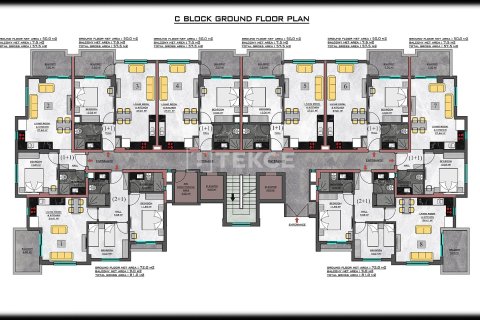 Продажа квартиры  в Аланье, Анталье, Турция 2+1, 81м2, №166968 – фото 24