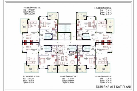 Dubleks daire  3+1  Alanya, Antalya, Türkiye №192197 - 16