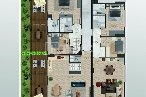 Продажа квартиры  в Аланье, Анталье, Турция 2+1, 117м2, №186712 – фото 4