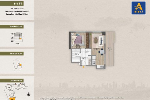 Продажа квартиры в Шишли, Стамбуле, Турция 1+1, 59.32м2, №188094 – фото 2