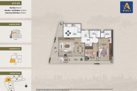 Продажа квартиры  в Шишли, Стамбуле, Турция 2+1, 174.64м2, №188095 – фото 2