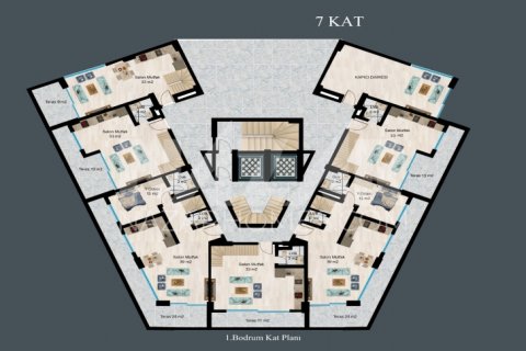 Продажа квартиры в Аланье, Анталье, Турция 1+1, 46м2, №189800 – фото 19