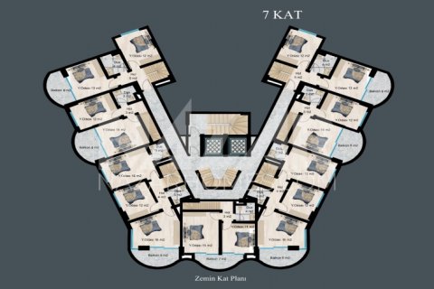 Продажа квартиры в Аланье, Анталье, Турция 1+1, 46м2, №189800 – фото 17