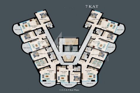 Продажа квартиры в Аланье, Анталье, Турция 1+1, 46м2, №189800 – фото 20