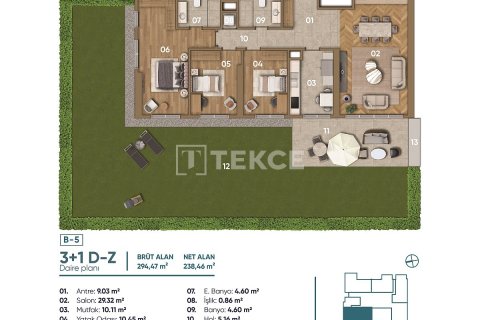 Продажа квартиры  в Стамбуле, Турция 3+1, 295м2, №187053 – фото 20
