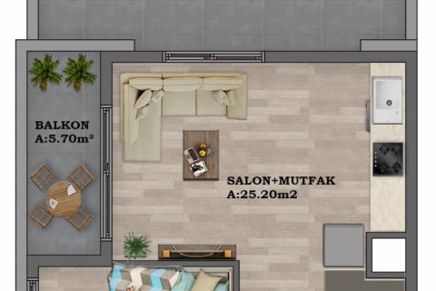 Продажа квартиры в Аксу, Анталье, Турция 2+1, 112м2, №182725 – фото 27